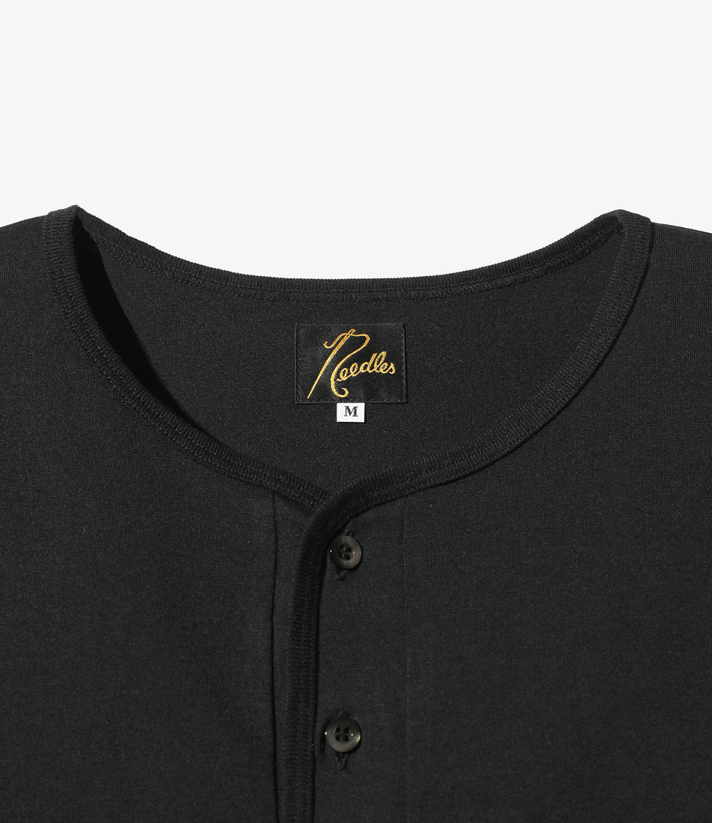 Needles S/S Henley Neck Tee - Poly Jersey
